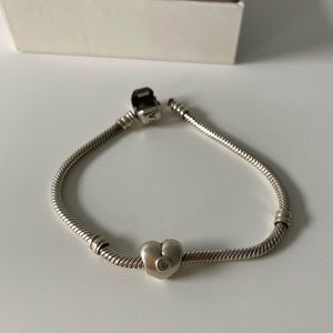 Pandora bracelet with heart charm